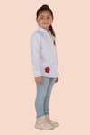 Shop_Partykles_White 100% Cotton Satin Embroidered Heart Ladybug Shirt _Online