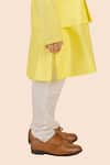 Buy_Partykles_Yellow Cotton Silk Embroidered Bead Heart Bundi Kurta Set _Online_at_Aza_Fashions