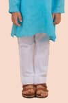 Buy_Partykles_Blue Cotton Satin Embroidered Bead Hot Air Balloon Kurta With Pant _Online_at_Aza_Fashions