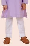 Buy_Partykles_Purple Cotton Silk Embroidered Bead Heart Vine Placket Kurta With Pant _Online_at_Aza_Fashions