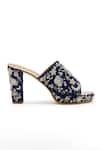 Buy_Anaar_Blue Dabka Gliteratti Celestial Motif Embroidered Heels _Online_at_Aza_Fashions