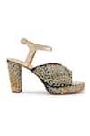 Shop_Anaar_Green Zardozi Embroidered Heels _Online_at_Aza_Fashions