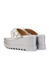 Shop_Anaar_Silver Stone Work Wedge Sandals _Online_at_Aza_Fashions