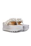 Buy_Anaar_Silver Stone Work Wedge Sandals 