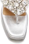 Shop_Anaar_Silver Stone Work Wedge Sandals 