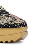 Buy_Anaar_Black Zardozi Lustre Love Embellished Wedge Sneakers 