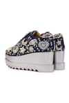 Shop_Anaar_Blue Dabka Moonwalk Celestial Motif Embroidered Wedge Sneakers _Online_at_Aza_Fashions