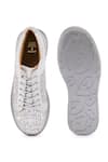 Shop_Anaar_Silver Acrylic Mirror Laila And Cutdana Embroidered Flat Sneakers _at_Aza_Fashions