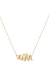 ISHARYA_Gold Plated Cubic Zirconia Spiral Embellished Pendant Necklace _Online_at_Aza_Fashions