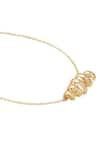 Shop_ISHARYA_Gold Plated Cubic Zirconia Spiral Embellished Pendant Necklace _Online_at_Aza_Fashions