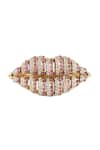 Shop_ISHARYA_Red Cubic Zirconia Party Pout Embellished Ring _at_Aza_Fashions