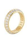 Shop_ISHARYA_Gold Plated Cubic Zirconia Disco Lights Embellised Ring _at_Aza_Fashions