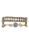 Buy_House Of Tuhina_Gold Plated Bar Falak Round Enamel Layered Bracelet _at_Aza_Fashions