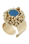 Buy_House Of Tuhina_Gold Plated Epoxy Circle Ring _at_Aza_Fashions