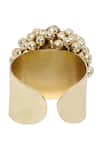 Shop_House Of Tuhina_Gold Plated Epoxy Circle Ring _at_Aza_Fashions