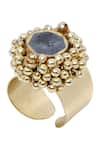 Buy_House Of Tuhina_Gold Plated Epoxy Circle Ring _at_Aza_Fashions