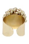 Shop_House Of Tuhina_Gold Plated Epoxy Circle Ring _at_Aza_Fashions