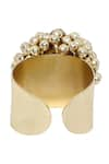 Shop_House Of Tuhina_Gold Plated Epoxy Cluster Circle Ring _at_Aza_Fashions