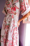 Buy_Jodi_White Cotton Poplin Handblock Print Floral Abstract Lapel Collar Inca Dress _Online_at_Aza_Fashions