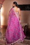 Shop_Laxmishriali_Pink Lehenga And Dupatta Organza Embroidered Sequin Sweetheart & Pearl Set _at_Aza_Fashions