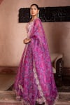 Laxmishriali_Pink Lehenga And Dupatta Organza Embroidered Sequin Sweetheart & Pearl Set _Online_at_Aza_Fashions