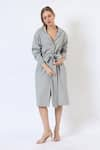 Shop_Musal_Grey Knitted Wool Lapel Savannah Breeze Tailored Trench Coat 