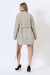 Shop_Musal_Beige Knitted Wool Lapel Autumn Whisper Tailored Coat _at_Aza_Fashions