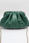 Buy_ADWITA BAGS & JEWELS_Green Brooch Lion Pouchette Bag _Online_at_Aza_Fashions