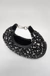 Buy_ADWITA BAGS & JEWELS_Black Embellished Torani Chaand Bag _Online_at_Aza_Fashions