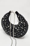 Shop_ADWITA BAGS & JEWELS_Black Embellished Torani Chaand Bag _Online_at_Aza_Fashions