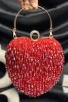 Shop_Kainiche by Mehak_Red Stone Heart Love Crystal Embellished Bag _at_Aza_Fashions