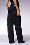 Buy_CILVR_Black 30% Viscose Crushed Texture D Cut Pant _Online_at_Aza_Fashions