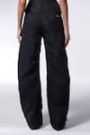 Shop_CILVR_Black 30% Viscose Crushed Texture D Cut Pant _Online_at_Aza_Fashions