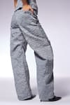 Buy_CILVR_Grey 30% Viscose Crushed Texture D Cut Long Pant _Online_at_Aza_Fashions