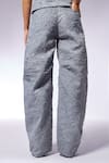 Shop_CILVR_Grey 30% Viscose Crushed Texture D Cut Long Pant _Online_at_Aza_Fashions