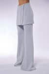 Buy_CILVR_Grey 30% Viscose High Waist Wide Legged Skouser Pant _Online_at_Aza_Fashions