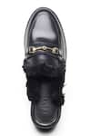Shop_Dang Shoes_Black Fur Luxe Leather Lined Mules _at_Aza_Fashions