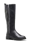 Buy_Dang Shoes_Black Plain Genuine Leather Long Boots _at_Aza_Fashions