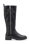 Buy_Dang Shoes_Black Plain Genuine Leather Long Boots _Online_at_Aza_Fashions