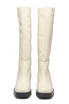 Shop_Dang Shoes_Off White Textured Pebble Long Boots _at_Aza_Fashions