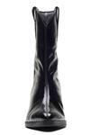 Shop_Dang Shoes_Black Plain Patent Leather Cowboy Boots _at_Aza_Fashions