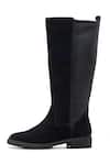 Dang Shoes_Black Plain Stretch Long Boots _Online_at_Aza_Fashions