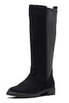 Buy_Dang Shoes_Black Plain Stretch Long Boots _Online_at_Aza_Fashions
