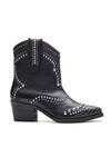 Dang Shoes_Black Embellished Stud Tapered Toe Boots _Online_at_Aza_Fashions
