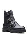 Buy_Dang Shoes_Black Metal Accents Genuine Leather Biker Boots _at_Aza_Fashions