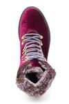 Shop_Dang Shoes_Maroon Metal Accents Lace Up Boots With_at_Aza_Fashions