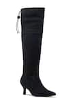 Buy_Dang Shoes_Black Plain Suede Leather Long Boots _at_Aza_Fashions