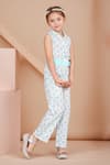 Buy Petite Pomme White Cotton Floral Block Print Jumpsuit at Aza Fashions Buy_Petite Pomme_White Cotton Floral Block Print Jumpsuit _at_Aza_Fashions