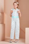 Petite Pomme White Cotton Floral Block Print Jumpsuit Online at Aza Fashions Petite Pomme_White Cotton Floral Block Print Jumpsuit _Online_at_Aza_Fashions
