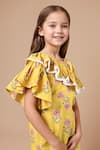 Buy Petite Pomme Yellow Cotton Lace Floral Print One Shoulder Kurta Set Online at Aza Fashions Buy_Petite Pomme_Yellow Cotton Lace Floral Print One Shoulder Kurta Set _Online_at_Aza_Fashions